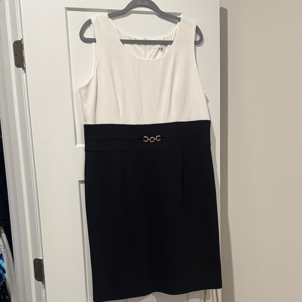 Studio One Black and White Midi Dress